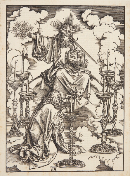 Albrecht Dürer, De syv guldlysestager åbenbares for Johannes