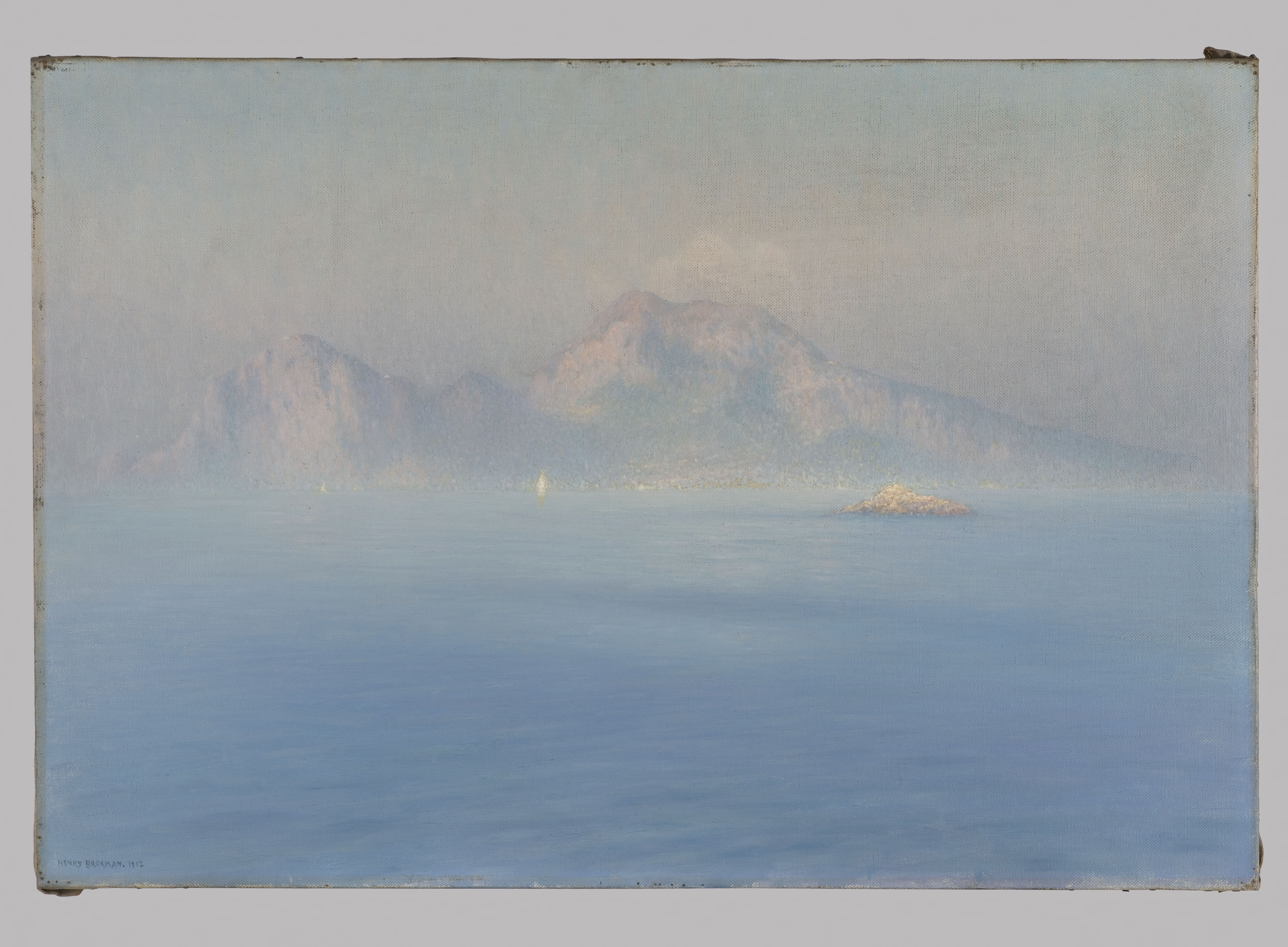 Henry Brokman, Capri, côte escarpée vue de la mer