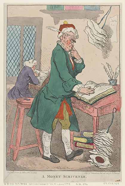 Thomas Rowlandson, A Money Scrivener