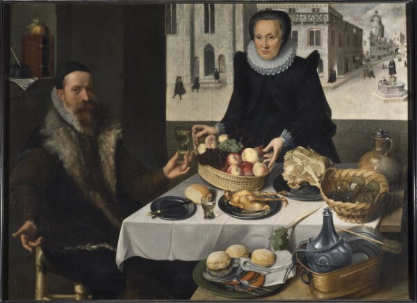 Lucas van Valckenborch, Dubbelporträtt av äldre par