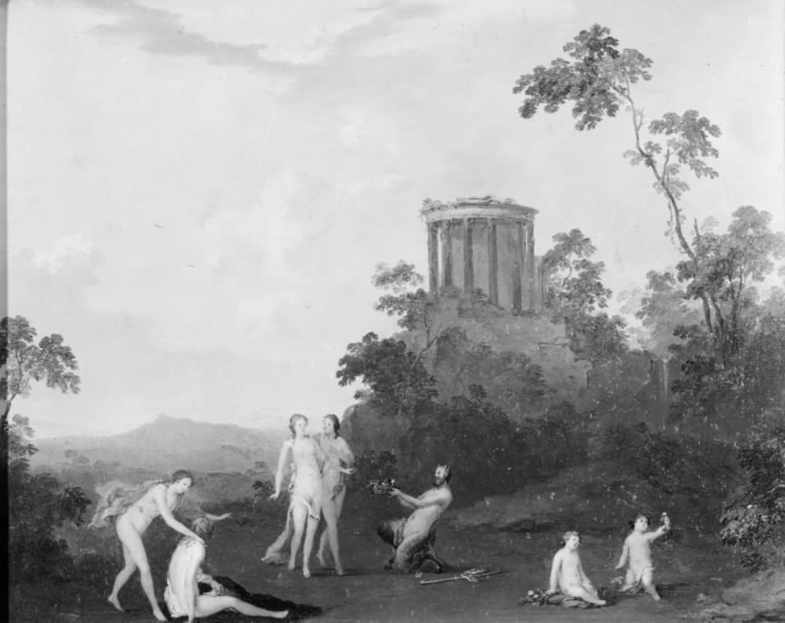 Roelant Savery, Nymfer og satyr foran tempel