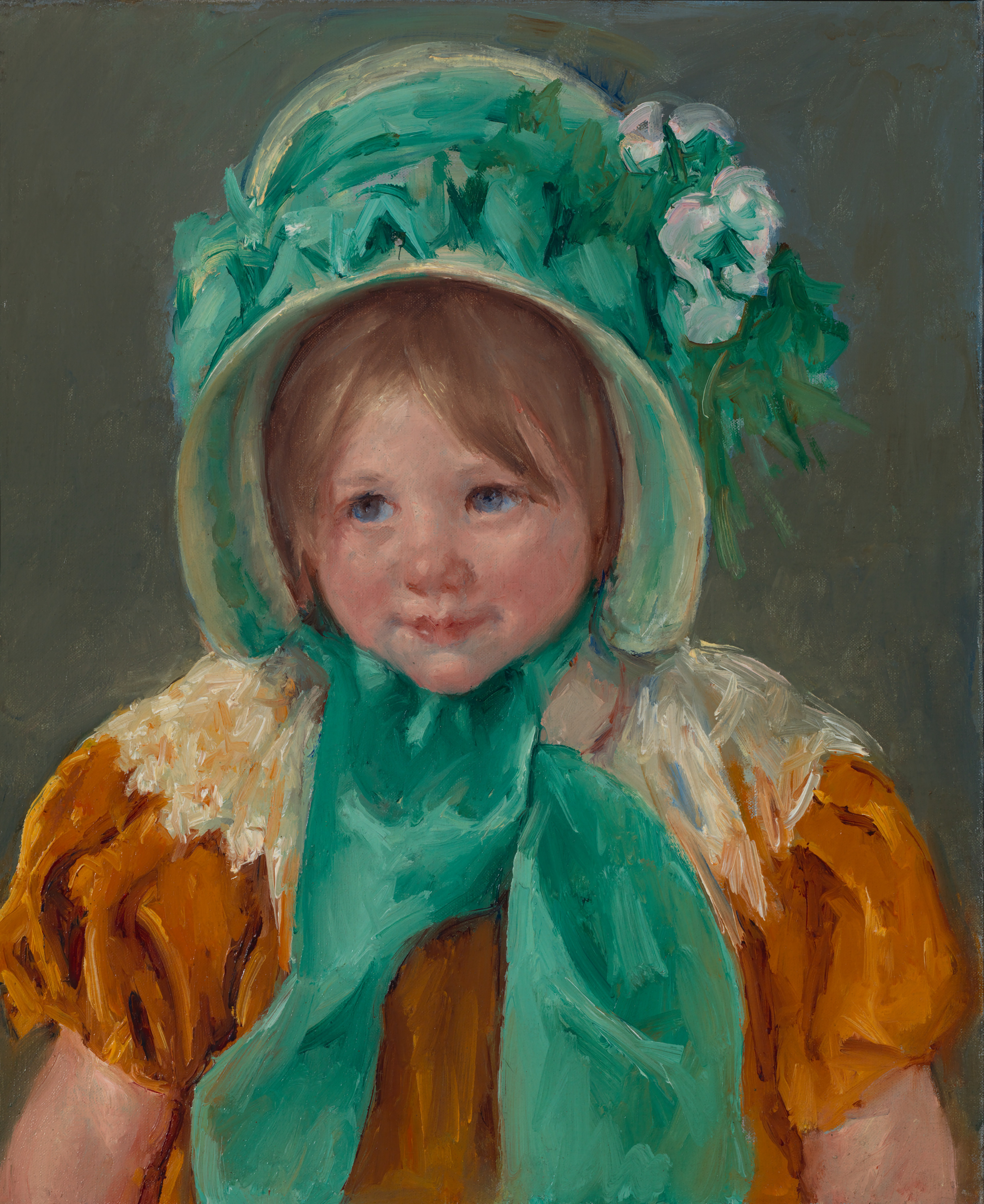 Mary Cassatt, Sara in a Green Bonnet