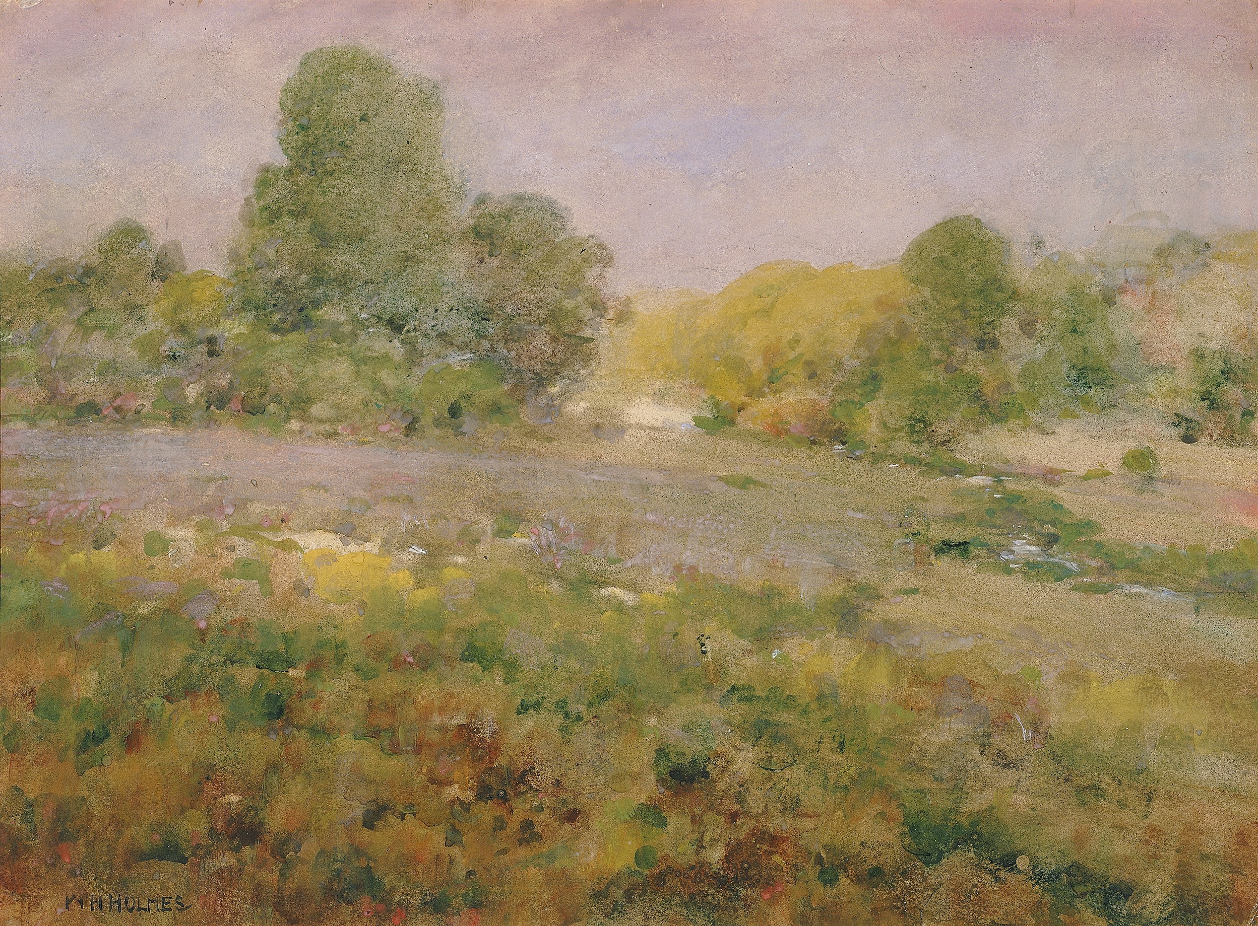 William Henry Holmes, Field of Varicolored Grasses in Late Summer (In the Virginia Hills)