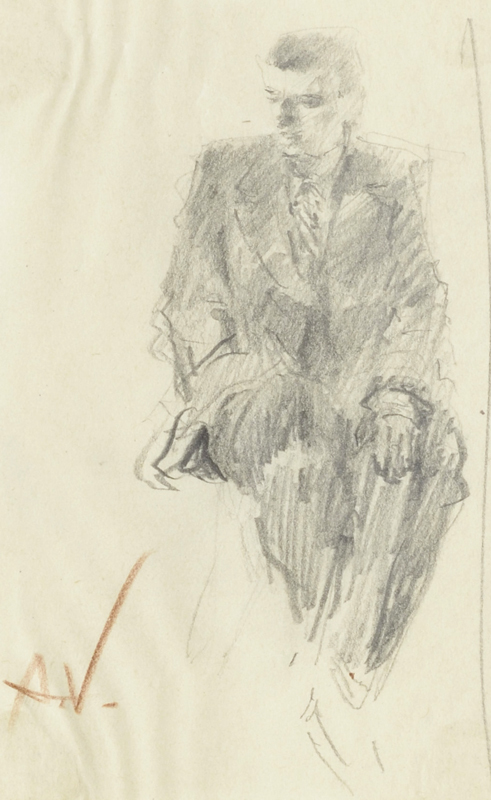 Ado (autor) Vabbe, Istuv meesfiguur