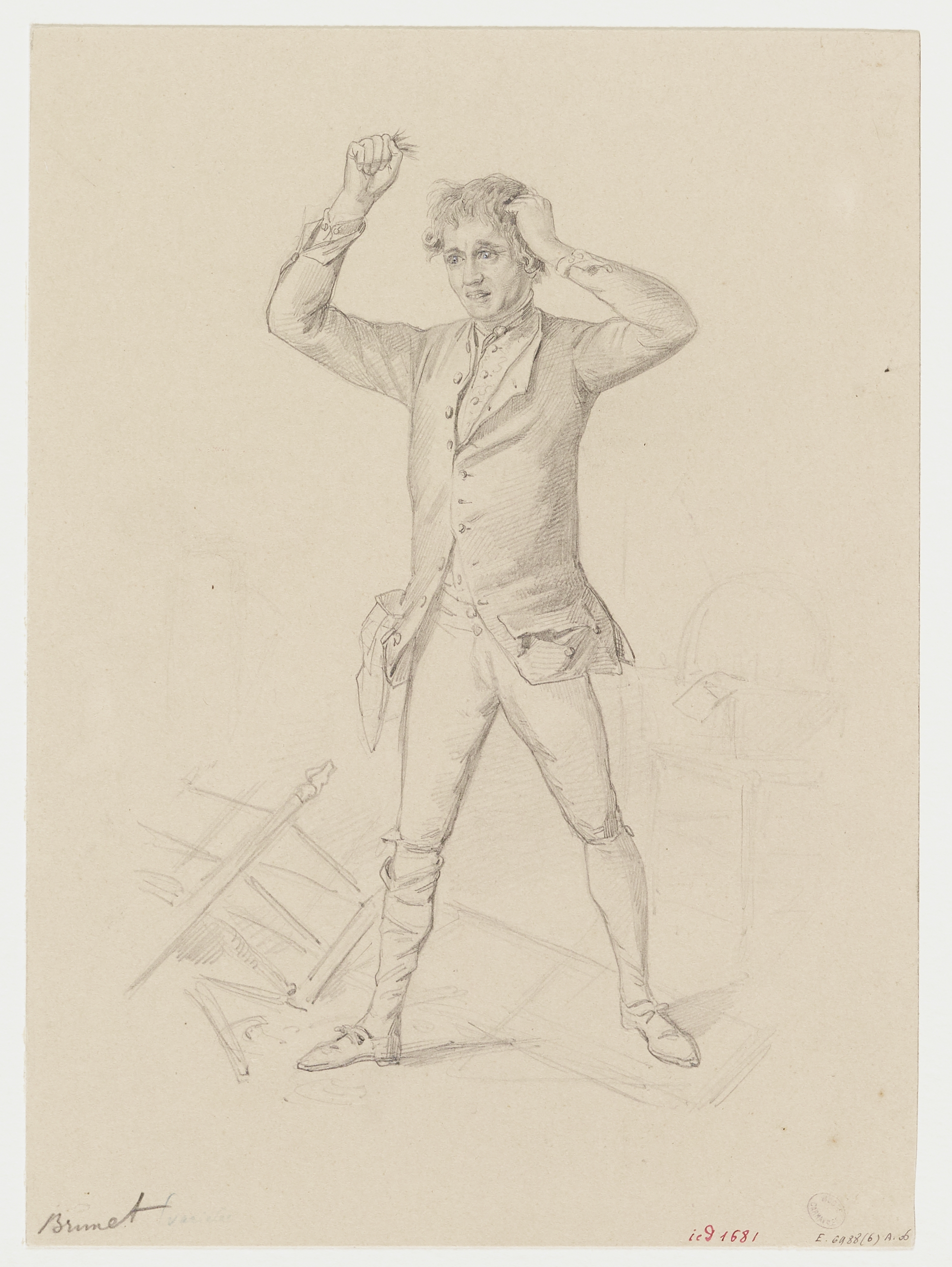 Alexandre Lacauchie, Portrait du comédien Jean-Joseph Mira dit Brunet (1766-1853) du théâtre des Variétés