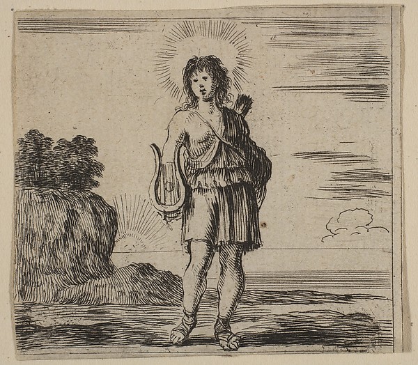 Stefano della Bella, Apollo, from 'Game of Mythology' (Jeu de la Mythologie)