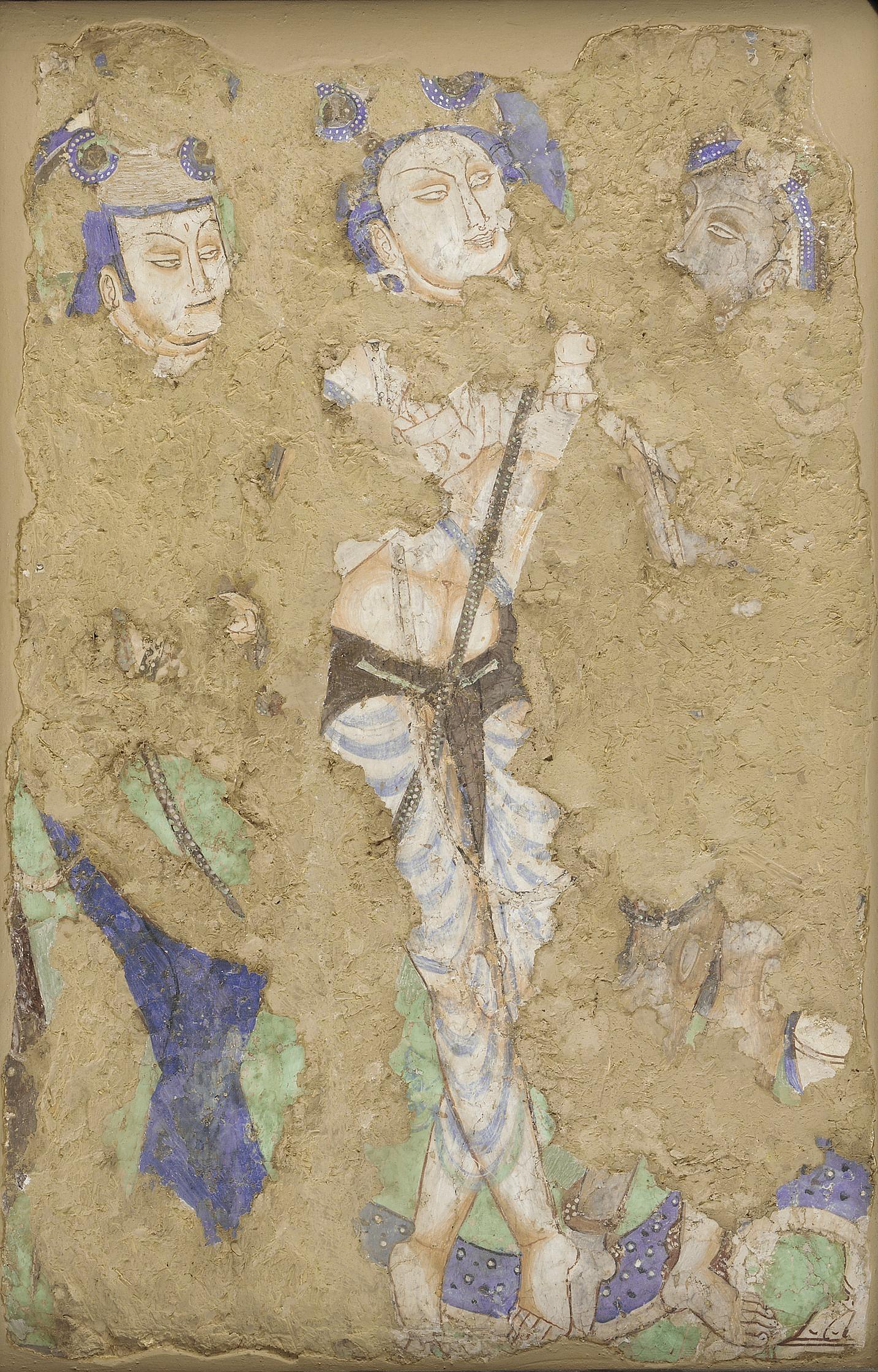 Unidentified, Three Figures, from Cave 224