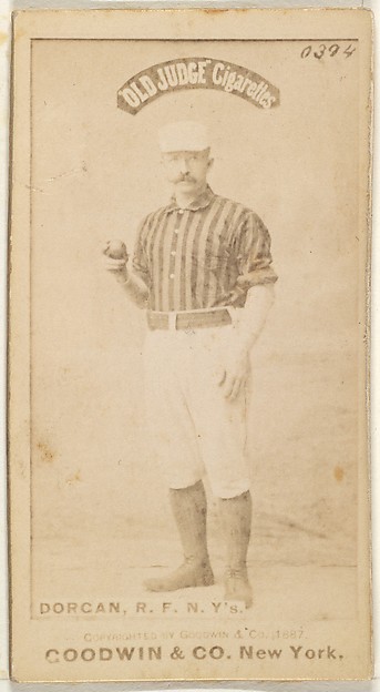 Goodwin & Company, Michael Cornelius Dorgan, Right Field, New York, from the Old Judge series (N172) for Old Judge Cigarettes