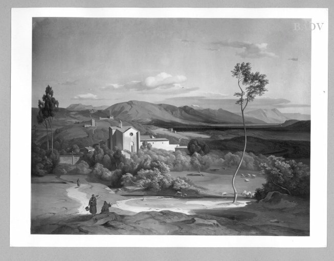 Leopold Rottmann, Landscape with Perugia