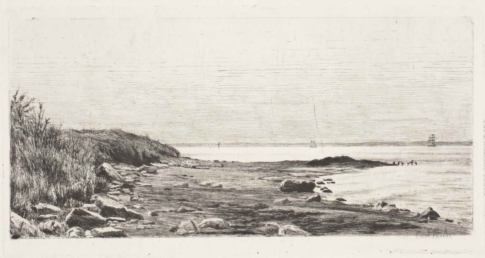 Carl Bloch, Strandparti med solskin i havet
