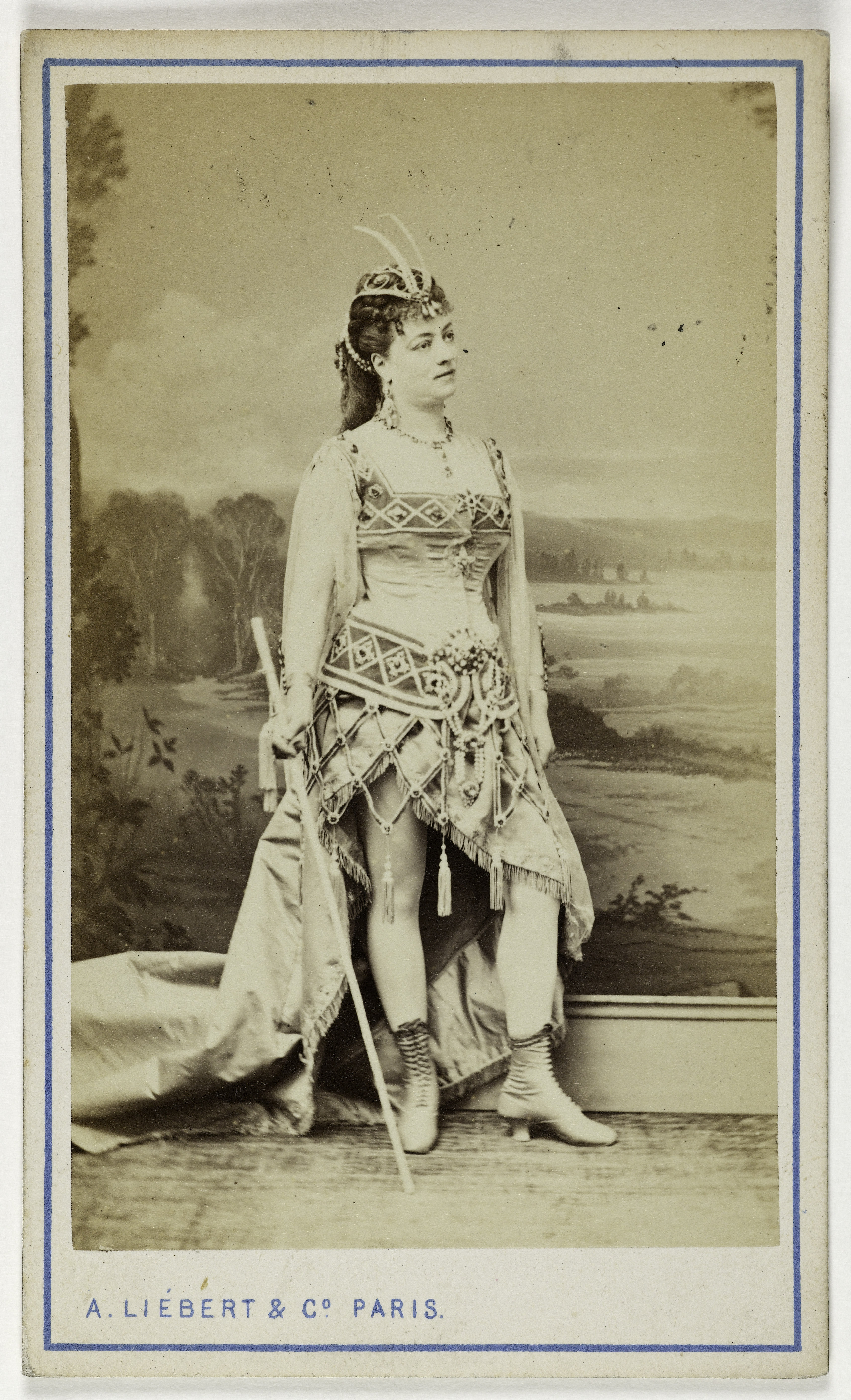 Alphonse Liébert, Portrait d'Elisabeth de Géraudon ou Gérandon, (dite aussi Volnay), (-1896), (actrice)
