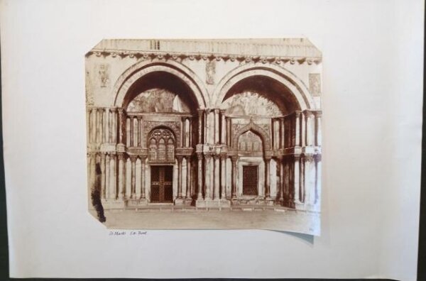 Unknown, St. Mark's Basilica, detail of the West facade showing the fourth and fifth porches, Venice, Italy