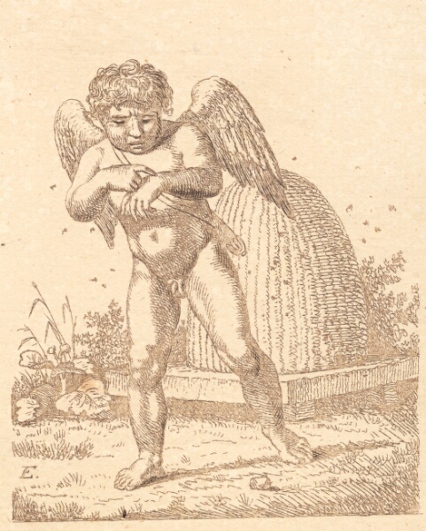 C.W. Eckersberg, Amor stukken af bien