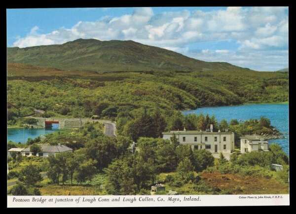 Hinde, John Wilfrid, Pontoon Bridge at junction of Lough Conn and Lough Cullen, Co. Mayo, Ireland