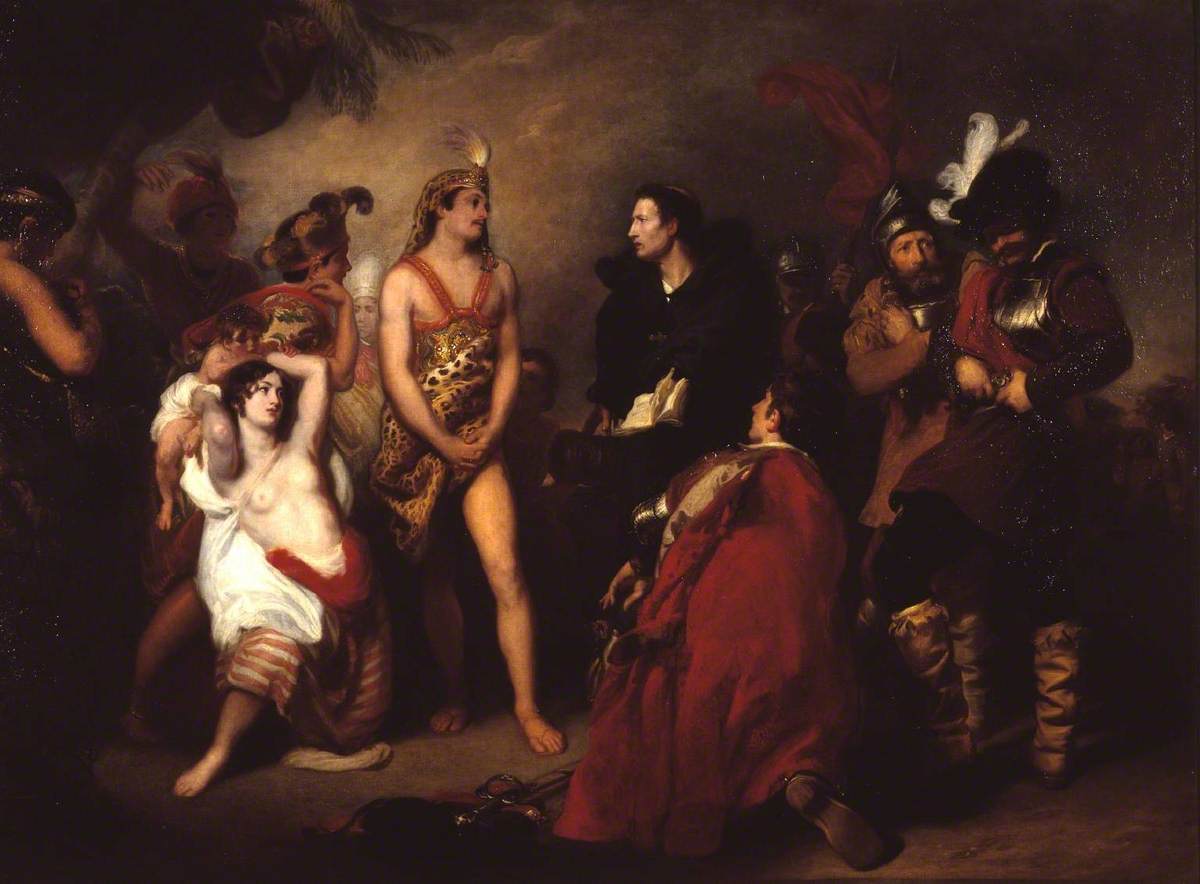 Henry Perronet Briggs, The First Interview between the Spaniards and the Peruvians