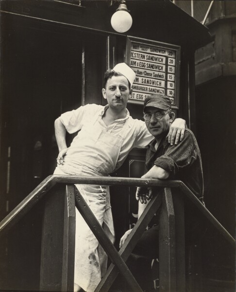 Walker Evans, Second Avenue Lunch/ Posed Portraits, New York