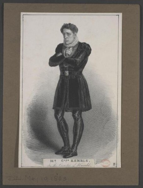 Unknown, Mr Charles Kemble in the Character of Hamlet