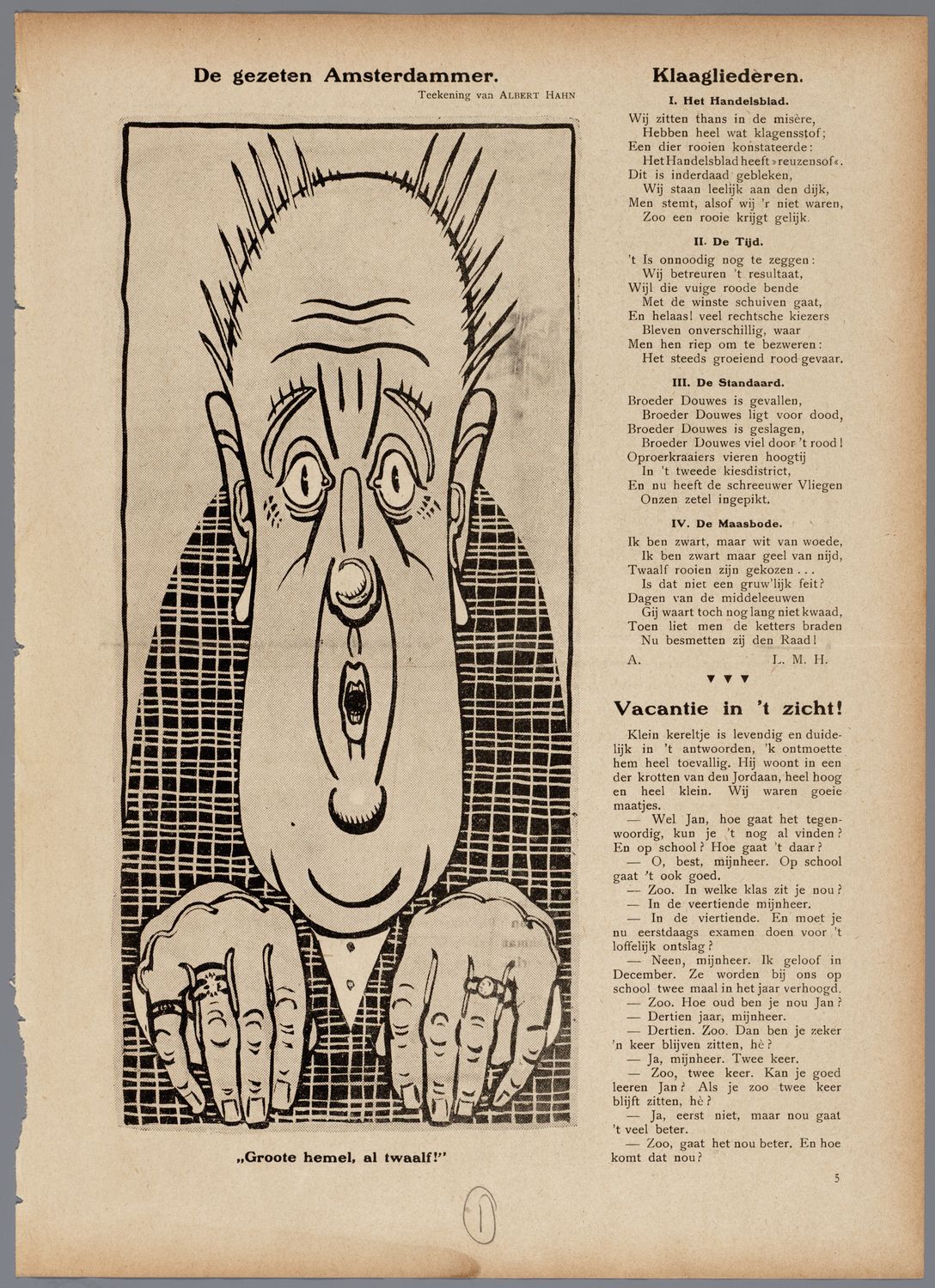 Hahn, Albert,draughtsman., De gezeten Amsterdammer