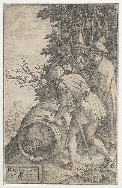 Georg Pencz, Attilius Regulus, from Roman Heroes
