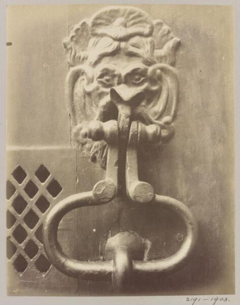 Atget, Jean-Eugène-Auguste, Door Knocker, Rue Poultier, Paris, France