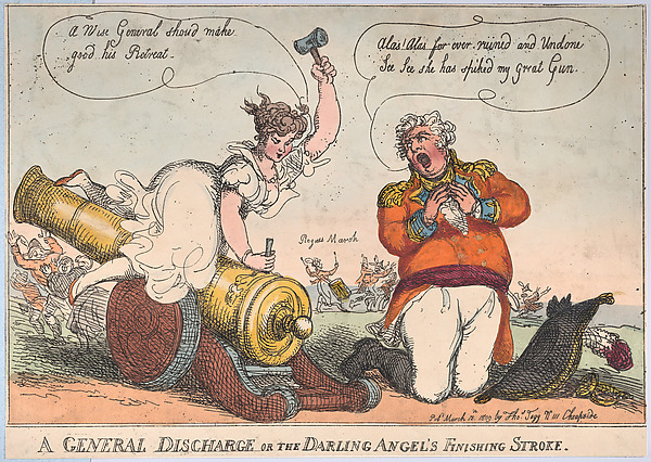 Thomas Rowlandson, A General Discharge or the Darling Angel's Finising Stroke