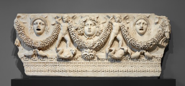 Unknown, Front Panel of a Garland Sarcophagus