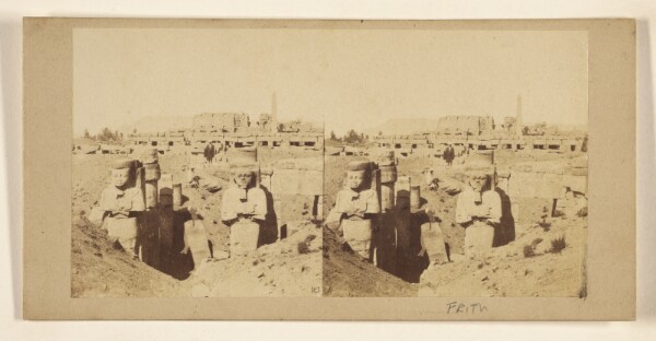 Francis Frith, [Les Pilliers d'Orsiris au Temple Palais de Karnak No. 1]