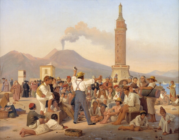 Constantin Hansen, Scene på Molo'en ved Napoli