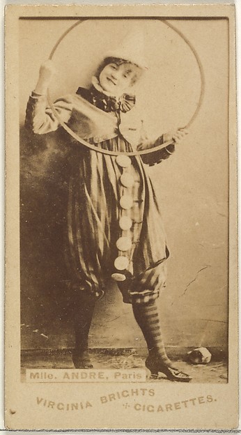 Allen & Ginter, Mlle. Andre, Paris, from the Actors and Actresses series (N45, Type 1) for Virginia Brights Cigarettes