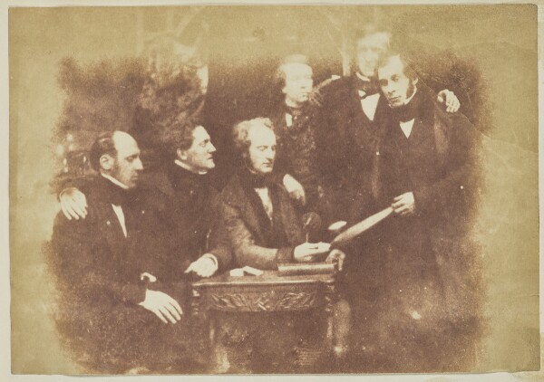 Hill & Adamson, [James Balfour, Captain Martin, Robert Maitland Heriot, Dr Foulis, unknown man and Douglas]