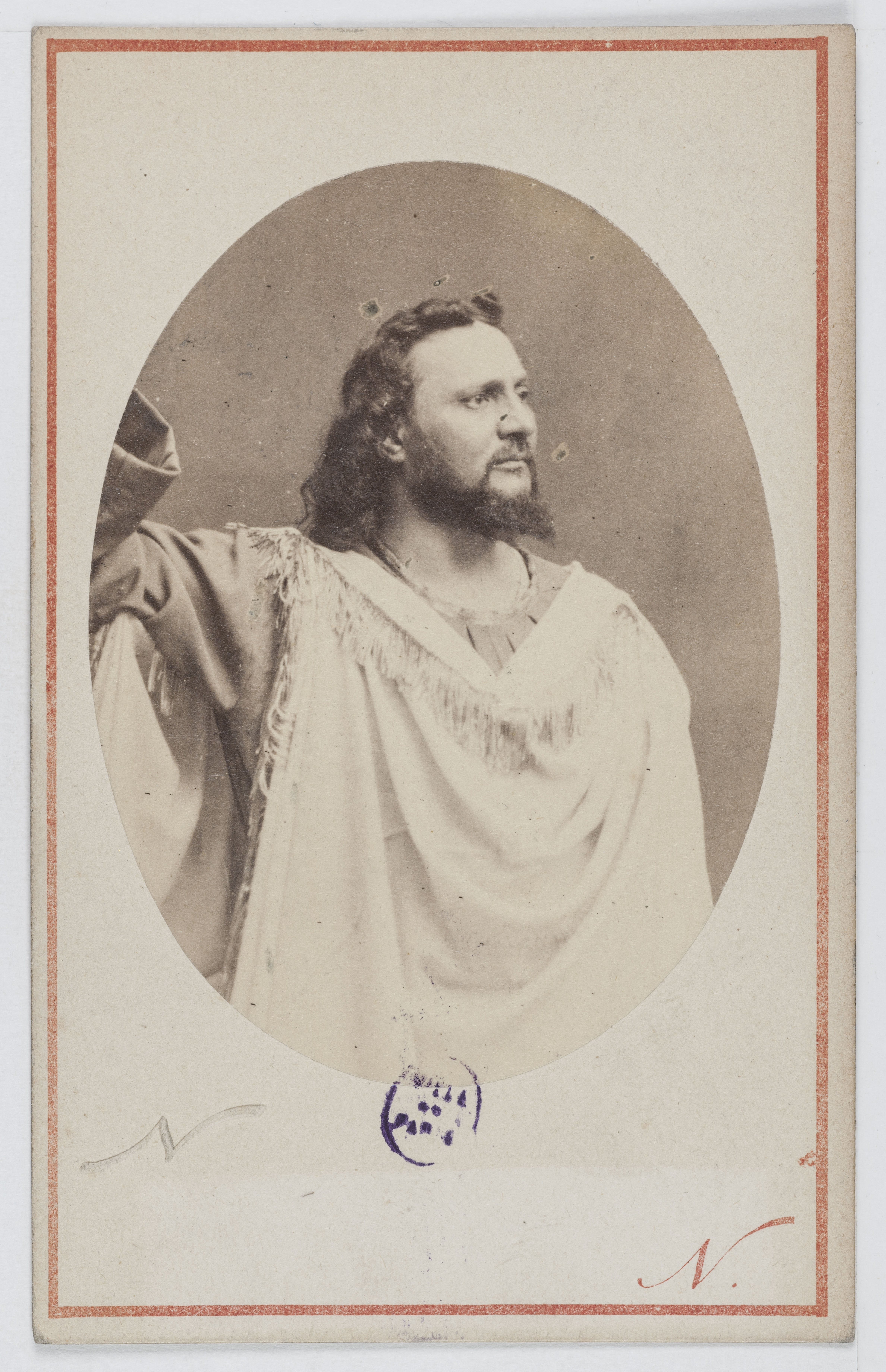 Atelier Nadar, Portrait d'Enrico Tamberlick (1820-1889), ténor au Théâtre des Italiens entre 1858 et 1877.