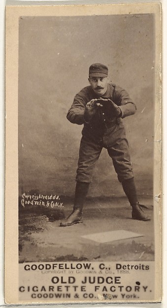 Goodwin & Company, Goodfellow, Catcher, Detroit Wolverines, from the Old Judge series (N172) for Old Judge Cigarettes