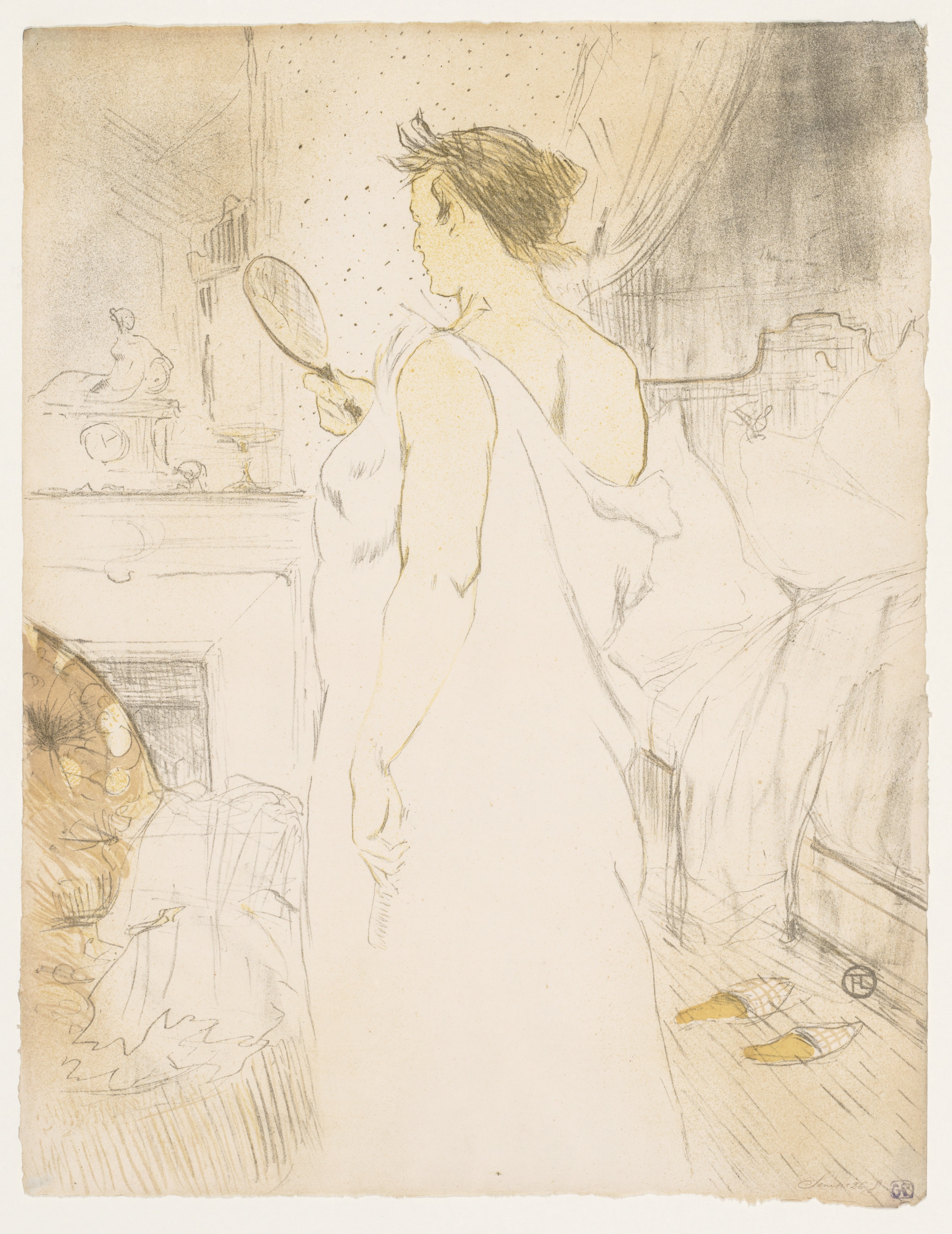 Henri de Toulouse-Lautrec, Elles: Woman with a Hand Mirror