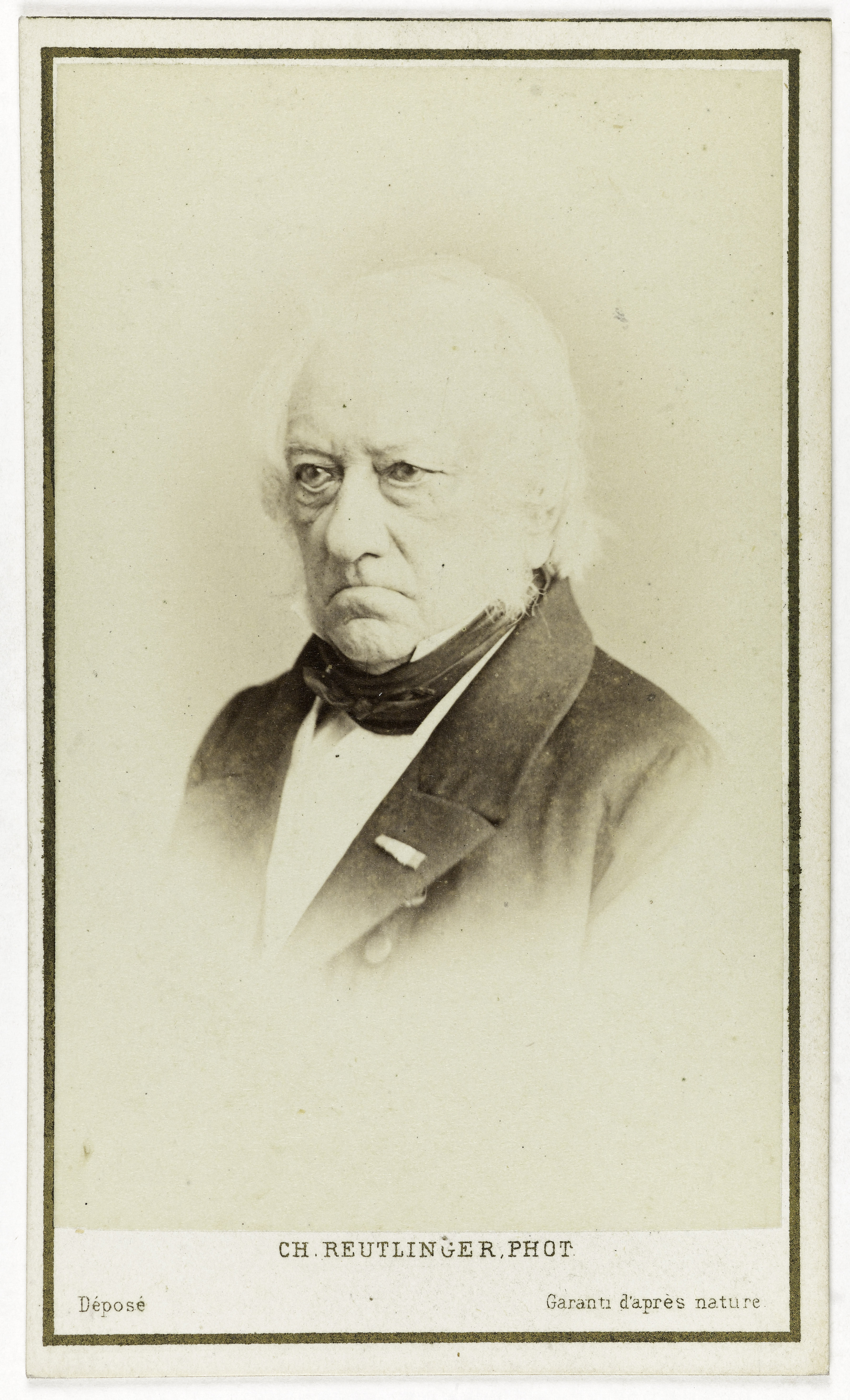 Charles Reutlinger, Portrait d'Alexandre Moreau de Junnes (1778-1870), officier et économiste.