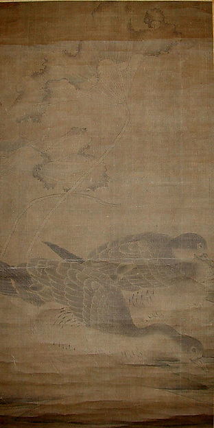 Unidentified artist, Geese and Lotus Leaves
