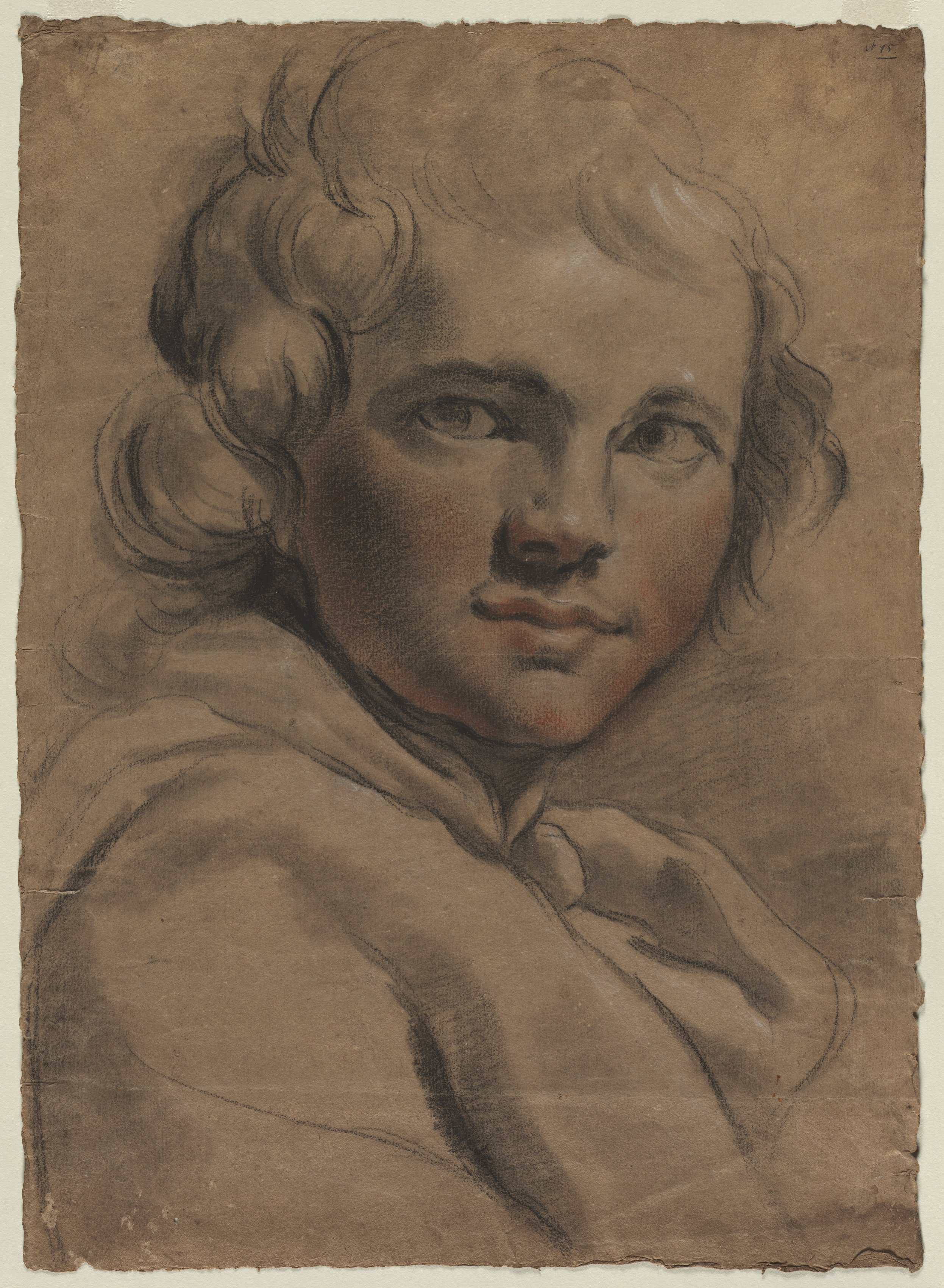Gaetano Gandolfi, Head of a Young Man (recto)