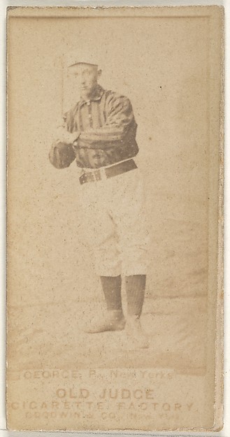 Goodwin & Company, Bill George, Pitcher, New York, from the Old Judge series (N172) for Old Judge Cigarettes