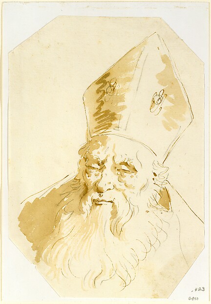 Giovanni Battista Tiepolo, Head of a Bishop