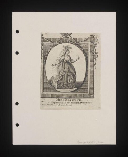 unknown, Miss Bruton/as Euphrasia in the Grecian Daughter