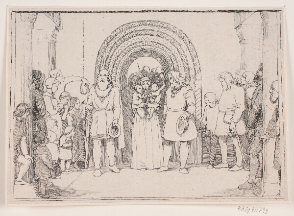 Lorenz Frølich, Illustration til Adam Oehlenschlägers digt "De to kirketårne"