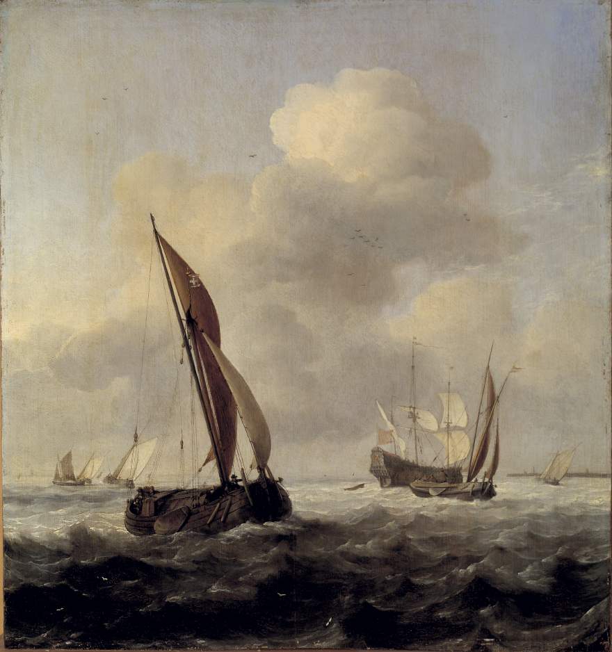 Willem van de Velde the Younger, Ships in high seas