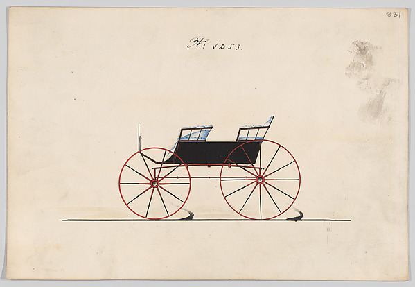 Brewster & Co., Design for 4 seat Phaeton, no top, no. 3253