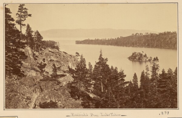 Carleton Watkins, Emerald Bay, View from the Cascade, Lake Tahoe, El Dorado County