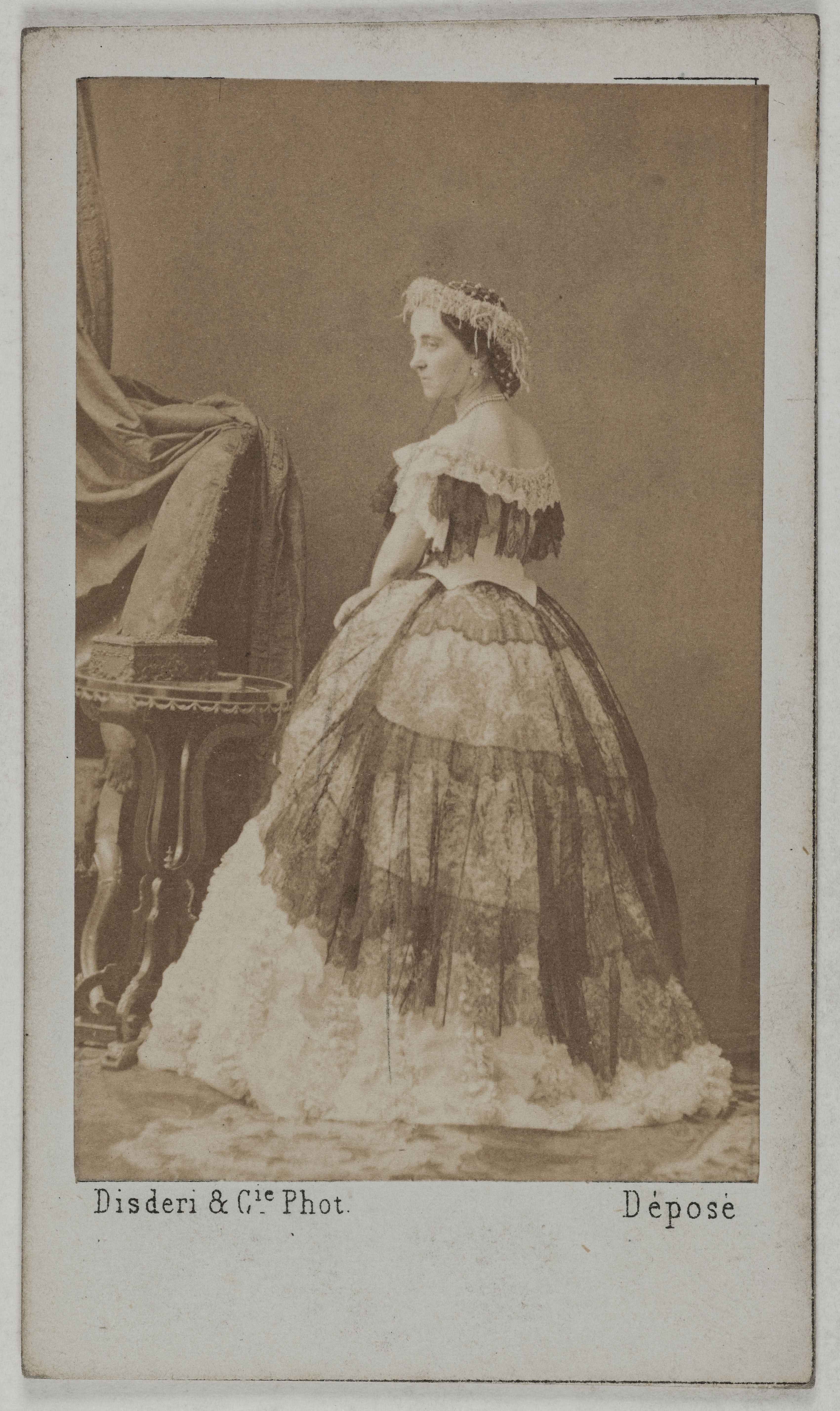 Disderi & Cie, Portrait de Doche Eugénie, (née Marie-Charlotte-Eugénie de Plunkett, dite), (1821-1900), (actrice)