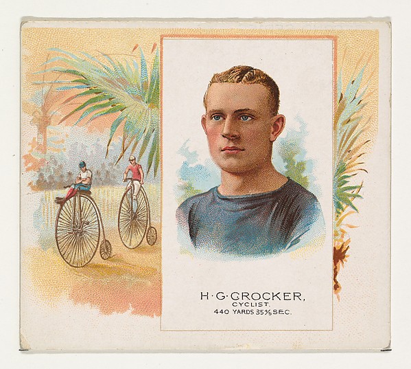 Allen & Ginter, H.G. Crocker, Cyclist, from World's Champions, Second Series (N43) for Allen & Ginter Cigarettes