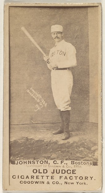 Goodwin & Company, Johnston, Center Field, Boston, from the Old Judge series (N172) for Old Judge Cigarettes