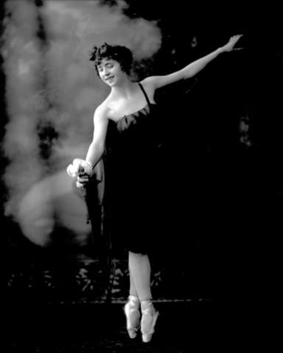 Gustav Borgen, Portrett, kvinne danser ballett. Frøken Buttedal.