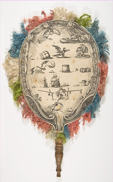 Stefano della Bella, A fan with a rebus on Love on one side Fortune on the other