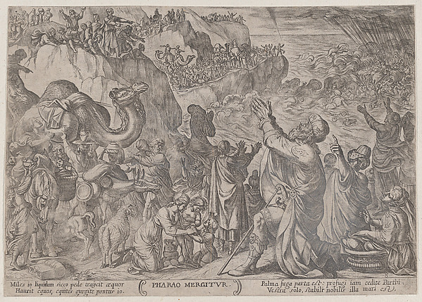 Antonio Tempesta, Plate 8: The Egyptians Drowning in the Red Sea, from "The Battles of the Old Testament"