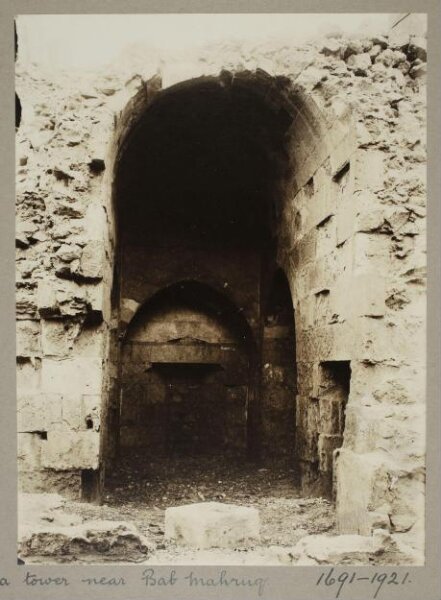 K.A.C. Creswell, Interior of a tower near Bab al-Mahruq, Ayyubid Wall, Cairo